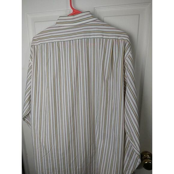Sears Roebuck Men's 2X* Vintage Button Striped Shirt 17 34/35 Single Needle - Picture 12 of 14